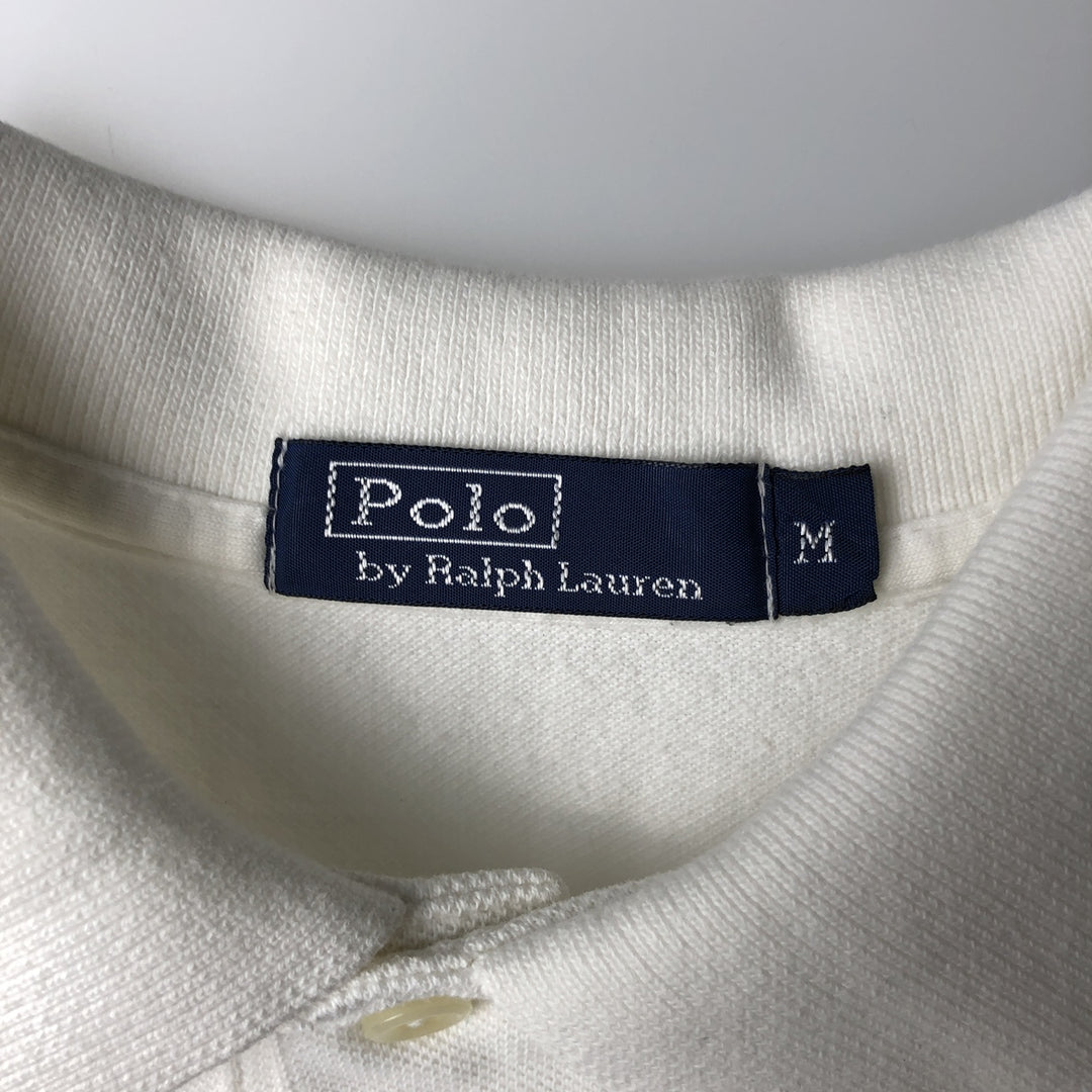 Ralph Lauren POLO by Ralph Lauren short sleeve polo shirt, women's size M cotton white type Vintage Second Hand