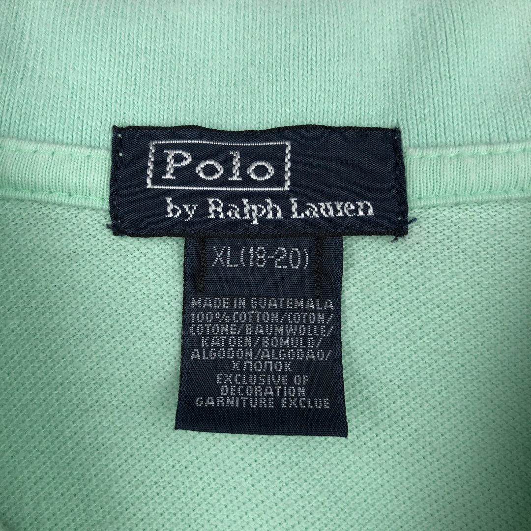 Ralph Lauren POLO by Ralph Lauren short sleeve polo shirt, women's size XL cotton Emerald green Vintage Second Hand