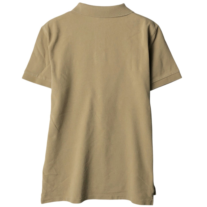 Ralph Lauren POLO by Ralph Lauren Short-Sleeve Polo Shirt, Women's Size S (approx.) cotton beige type brown Vintage Second Hand
