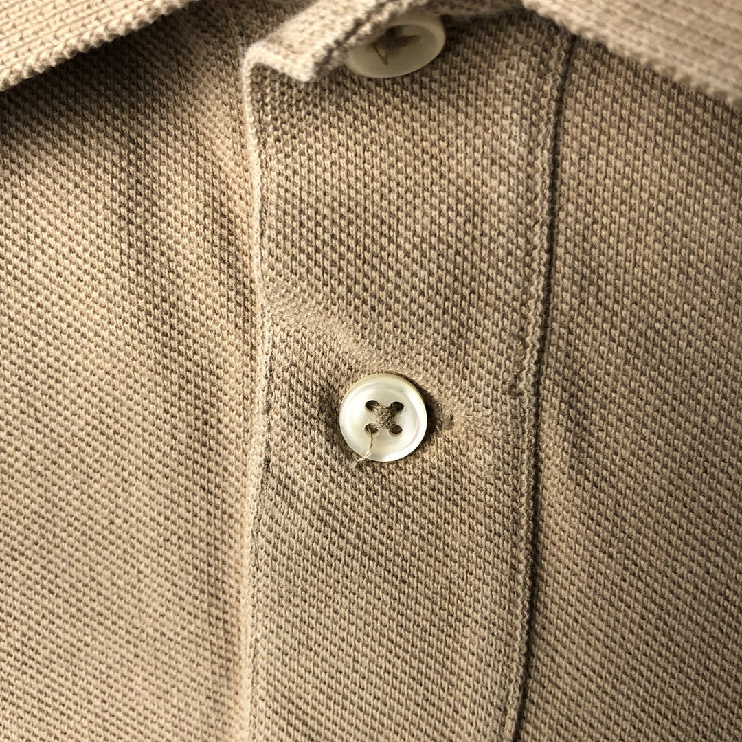 Ralph Lauren POLO by Ralph Lauren Short-Sleeve Polo Shirt, Women's Size S (approx.) cotton beige type brown Vintage Second Hand