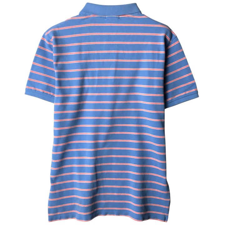 Ralph Lauren POLO by Ralph Lauren short sleeve striped polo shirt for women, size M cotton Blue type light blue Vintage Second Hand