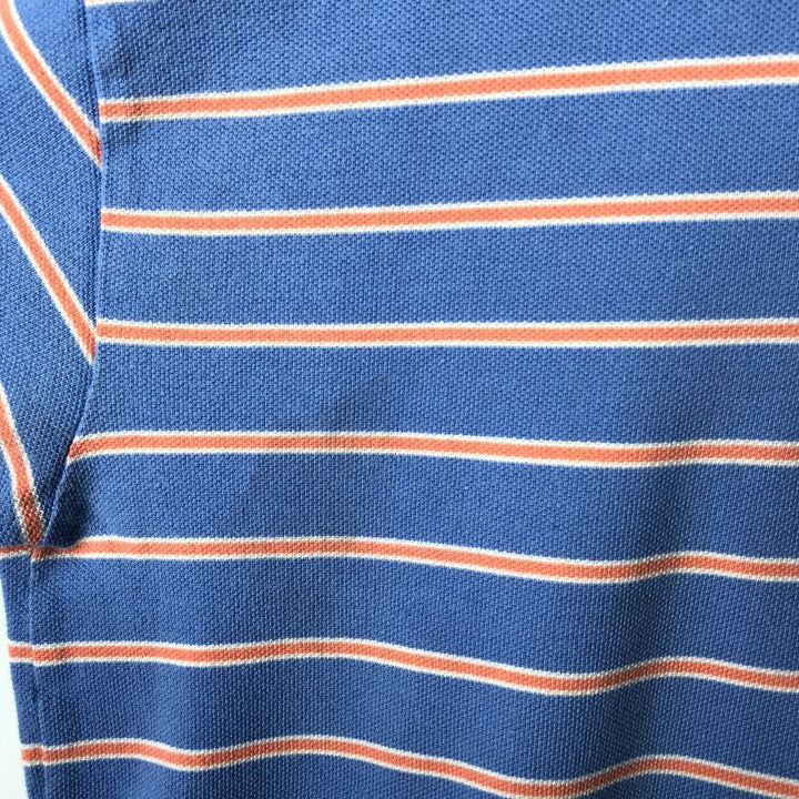 Ralph Lauren POLO by Ralph Lauren short sleeve striped polo shirt for women, size M cotton Blue type light blue Vintage Second Hand