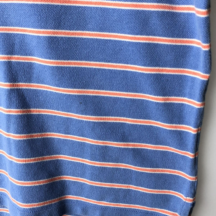 Ralph Lauren POLO by Ralph Lauren short sleeve striped polo shirt for women, size M cotton Blue type light blue Vintage Second Hand
