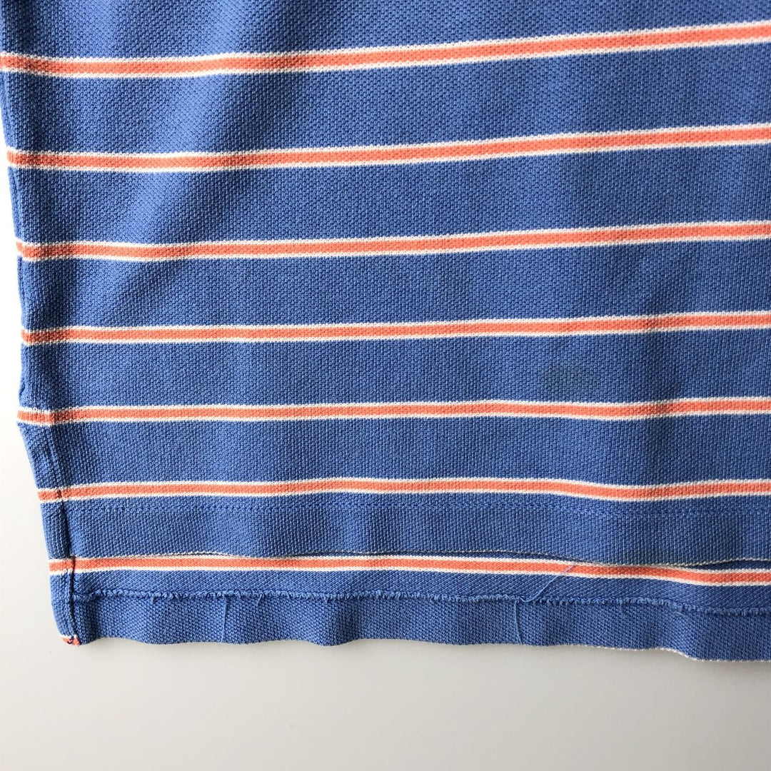 Ralph Lauren POLO by Ralph Lauren short sleeve striped polo shirt for women, size M cotton Blue type light blue Vintage Second Hand