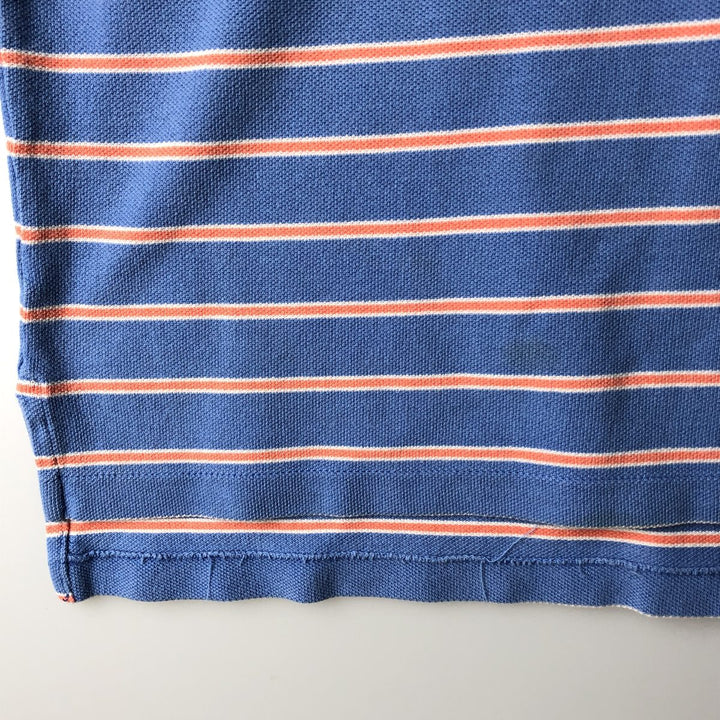 Ralph Lauren POLO by Ralph Lauren short sleeve striped polo shirt for women, size M cotton Blue type light blue Vintage Second Hand