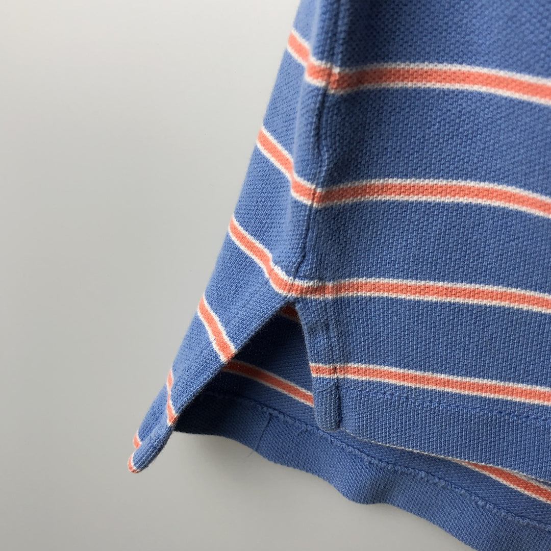 Ralph Lauren POLO by Ralph Lauren short sleeve striped polo shirt for women, size M cotton Blue type light blue Vintage Second Hand