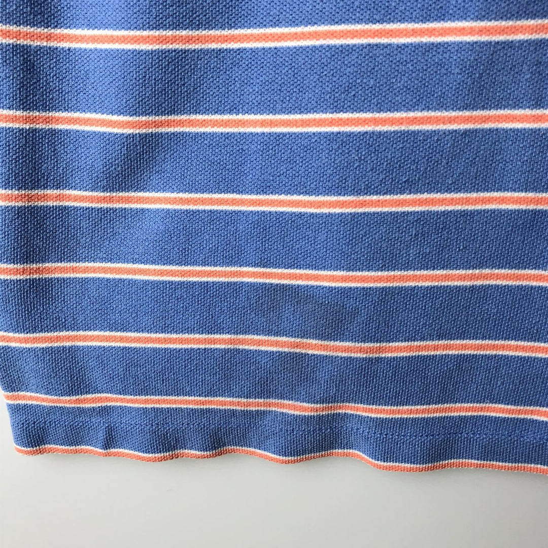 Ralph Lauren POLO by Ralph Lauren short sleeve striped polo shirt for women, size M cotton Blue type light blue Vintage Second Hand
