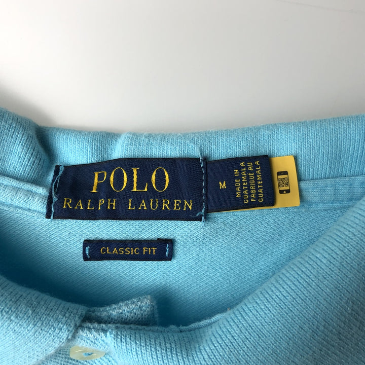 Ralph Lauren POLO RALPH LAUREN CLASSIC FIT short sleeve polo shirt for women, size M cotton Blue type light blue Vintage Second Hand