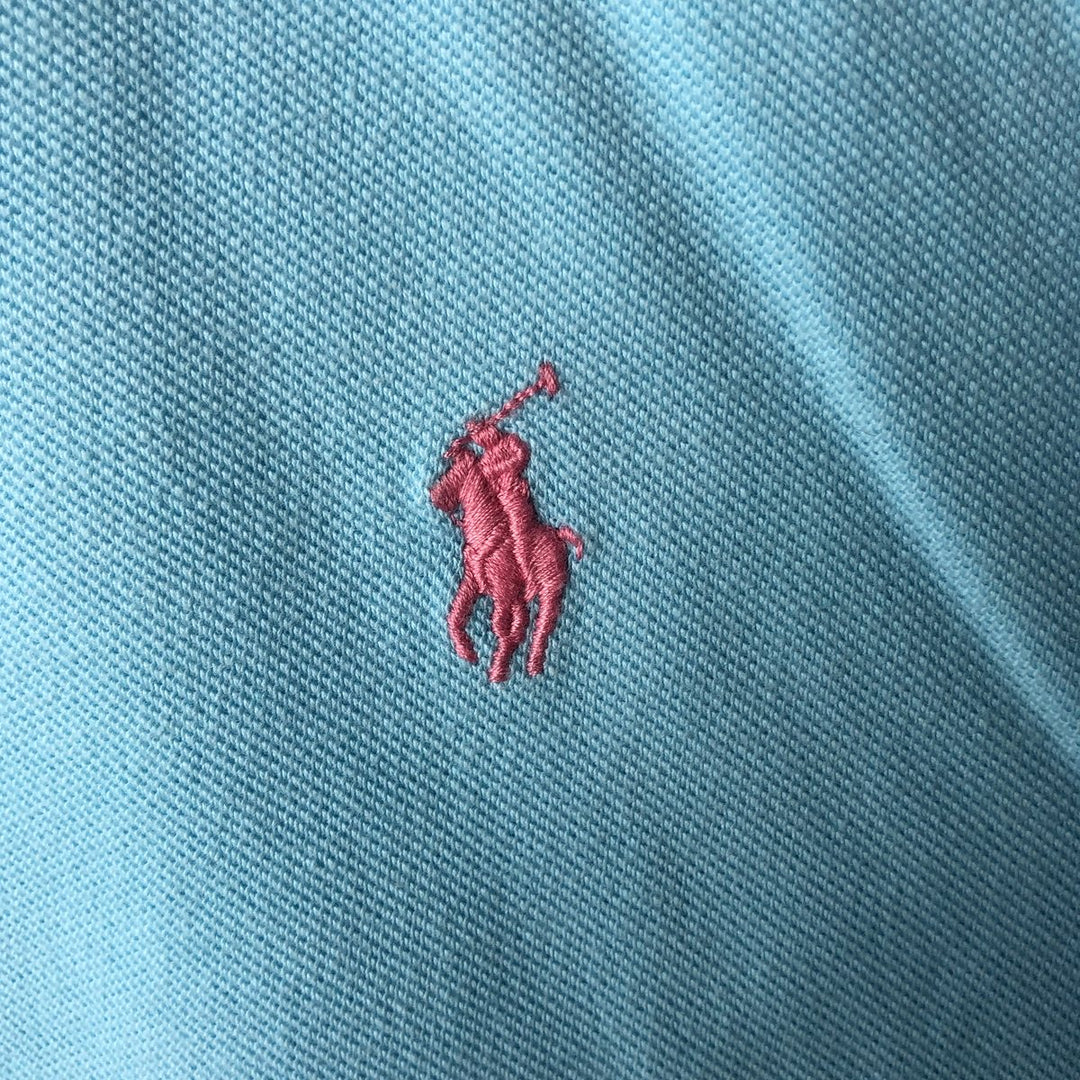 Ralph Lauren POLO RALPH LAUREN CLASSIC FIT short sleeve polo shirt for women, size M cotton Blue type light blue Vintage Second Hand