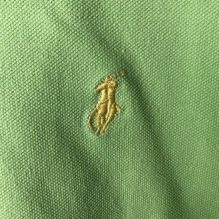 Ralph Lauren THE SKINNY POLO Short-Sleeve Polo Shirt, Women's Size L (approx.) cotton green type yellow green Vintage Second Hand