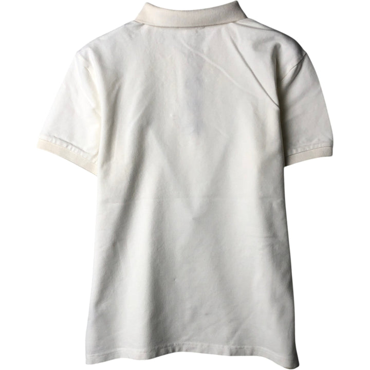 Burberry's BRIT Short-Sleeve Polo Shirt, Made in England, Women's Size M (approx.) cotton white type Vintage Second Hand