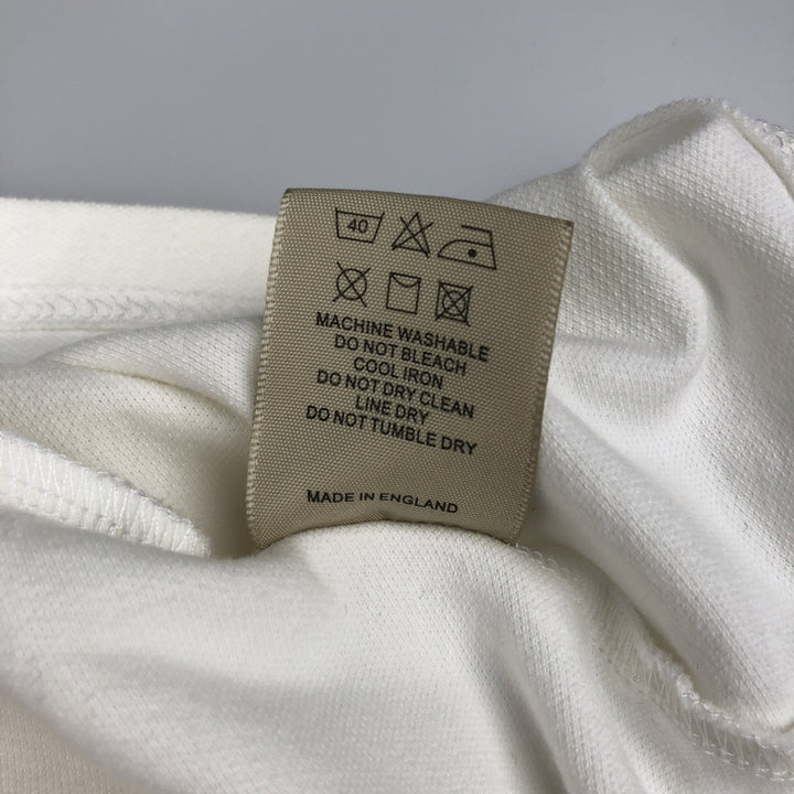Burberry's BRIT Short-Sleeve Polo Shirt, Made in England, Women's Size M (approx.) cotton white type Vintage Second Hand