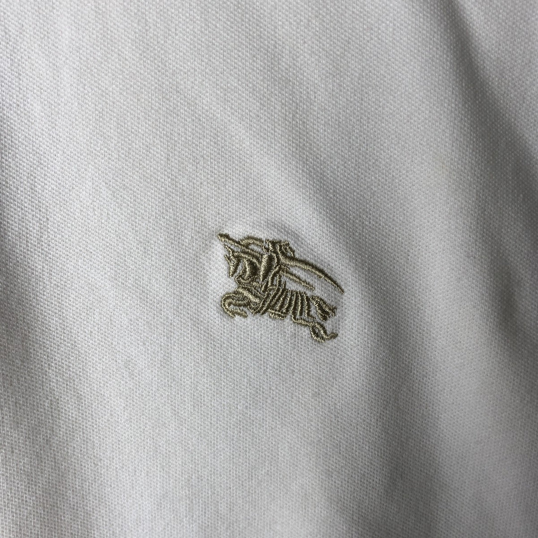 Burberry's BRIT Short-Sleeve Polo Shirt, Made in England, Women's Size M (approx.) cotton white type Vintage Second Hand