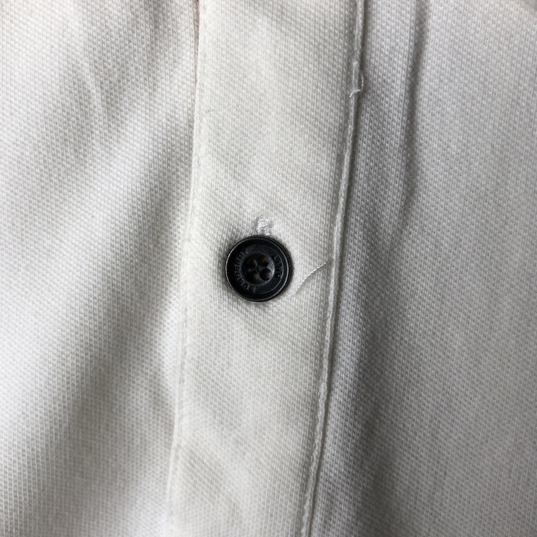 Burberry's BRIT Short-Sleeve Polo Shirt, Made in England, Women's Size M (approx.) cotton white type Vintage Second Hand