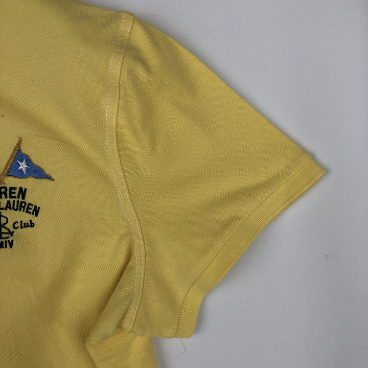 Ralph Lauren LAUREN JEANS COMPANY Short-Sleeve Rugby Shirt, Women's Size XL (approx.) cotton yellow type Vintage Second Hand