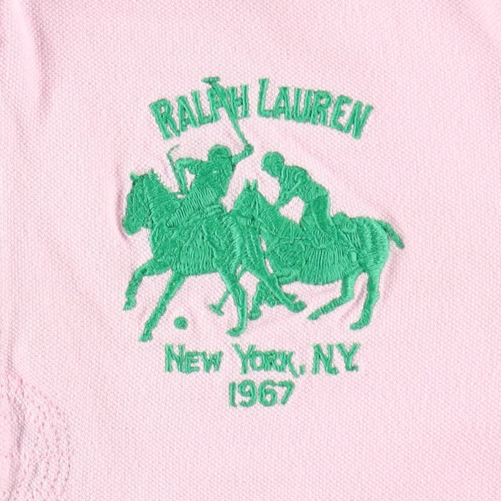 Ralph Lauren THE SKINNY POLO Double Pony Short-Sleeve Polo Shirt, Women's Size S (approx.) unclear pink type Vintage Second Hand