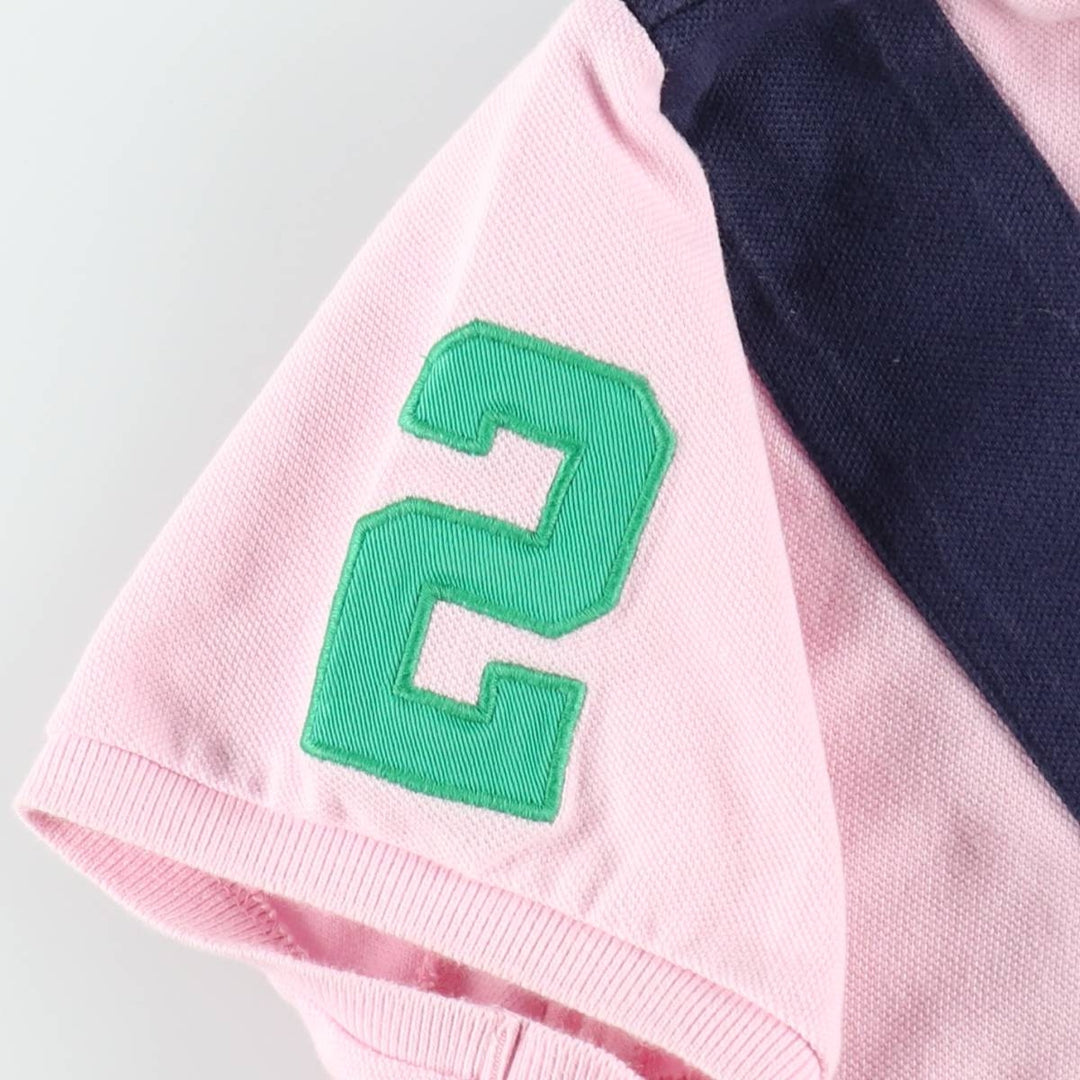 Ralph Lauren THE SKINNY POLO Double Pony Short-Sleeve Polo Shirt, Women's Size S (approx.) unclear pink type Vintage Second Hand