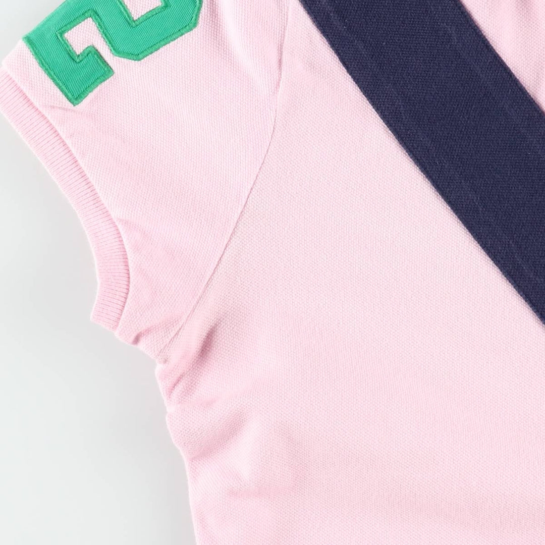 Ralph Lauren THE SKINNY POLO Double Pony Short-Sleeve Polo Shirt, Women's Size S (approx.) unclear pink type Vintage Second Hand