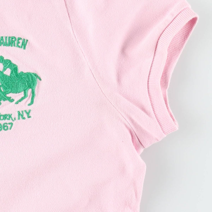 Ralph Lauren THE SKINNY POLO Double Pony Short-Sleeve Polo Shirt, Women's Size S (approx.) unclear pink type Vintage Second Hand