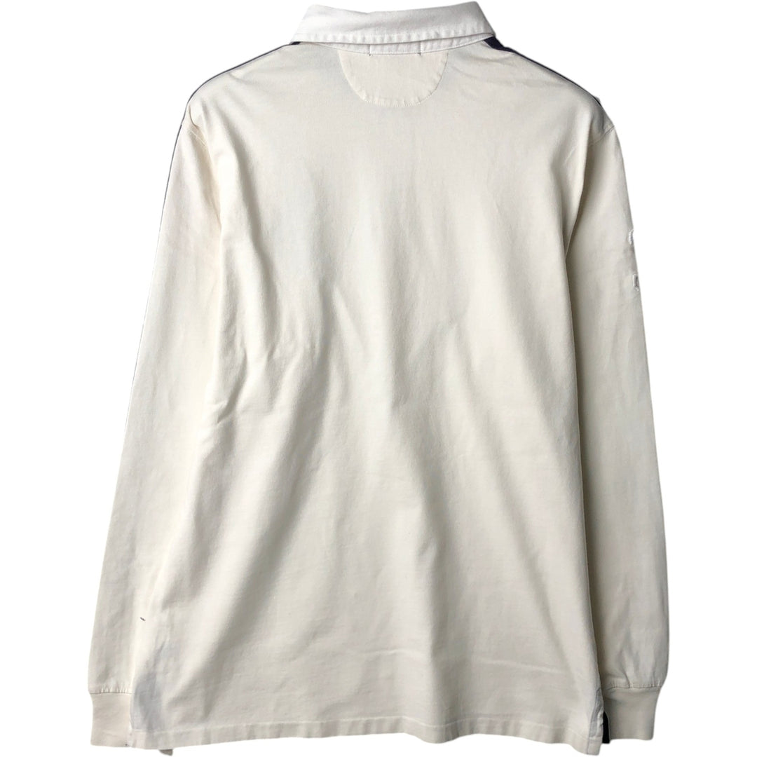 Ralph Lauren POLO RALPH LAUREN Big Pony Long-Sleeve Rugby Shirt, Women's Size M (approx.) cotton white type Vintage Second Hand