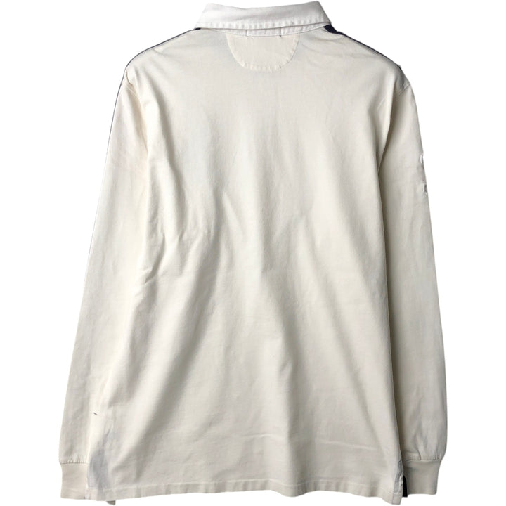 Ralph Lauren POLO RALPH LAUREN Big Pony Long-Sleeve Rugby Shirt, Women's Size M (approx.) cotton white type Vintage Second Hand