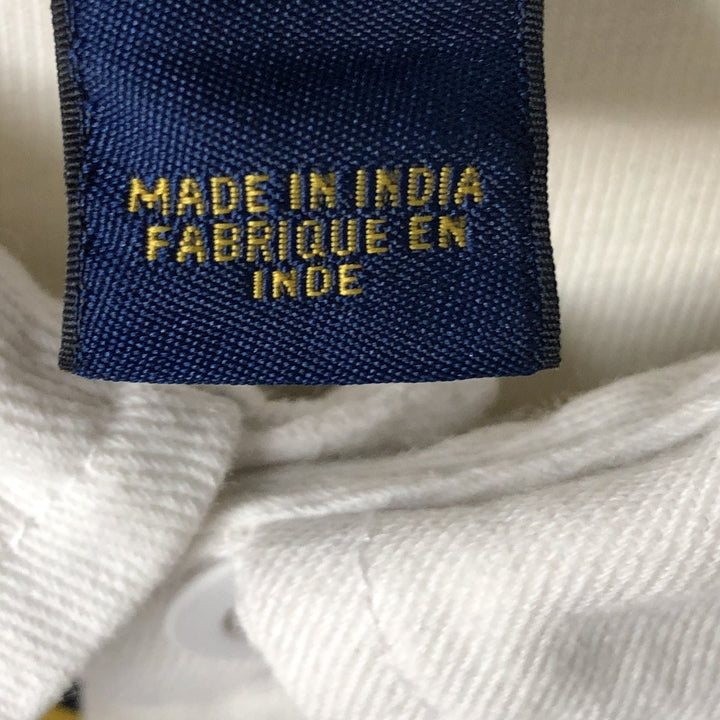 Ralph Lauren POLO RALPH LAUREN Big Pony Long-Sleeve Rugby Shirt, Women's Size M (approx.) cotton white type Vintage Second Hand