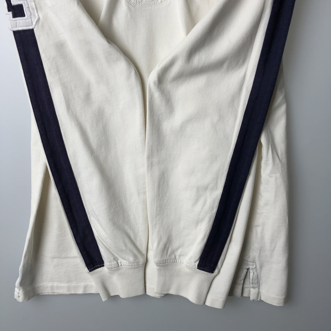 Ralph Lauren POLO RALPH LAUREN Big Pony Long-Sleeve Rugby Shirt, Women's Size M (approx.) cotton white type Vintage Second Hand