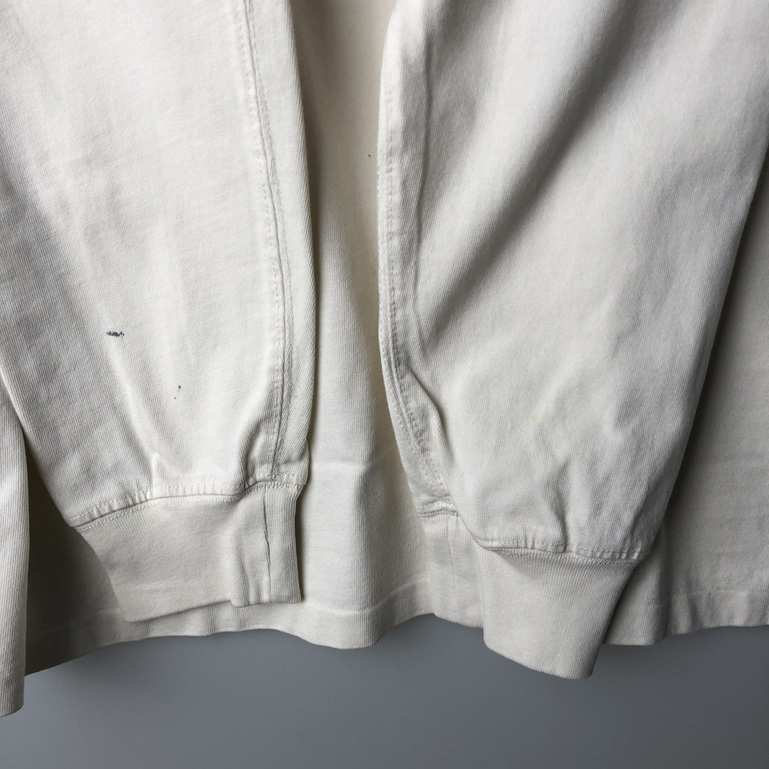 Ralph Lauren POLO RALPH LAUREN Big Pony Long-Sleeve Rugby Shirt, Women's Size M (approx.) cotton white type Vintage Second Hand