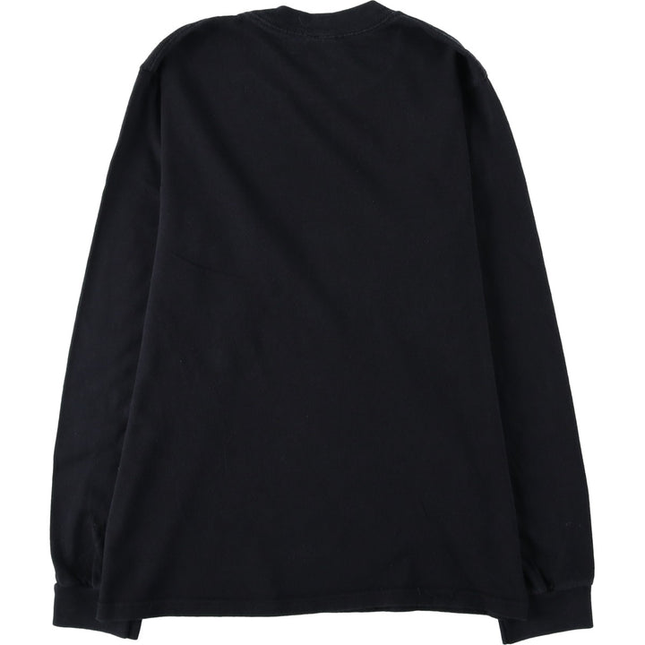 Anvil Long-Sleeve T-Shirt (Women's Size S) cotton black type Vintage Second Hand