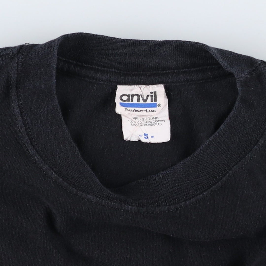 Anvil Long-Sleeve T-Shirt (Women's Size S) cotton black type Vintage Second Hand