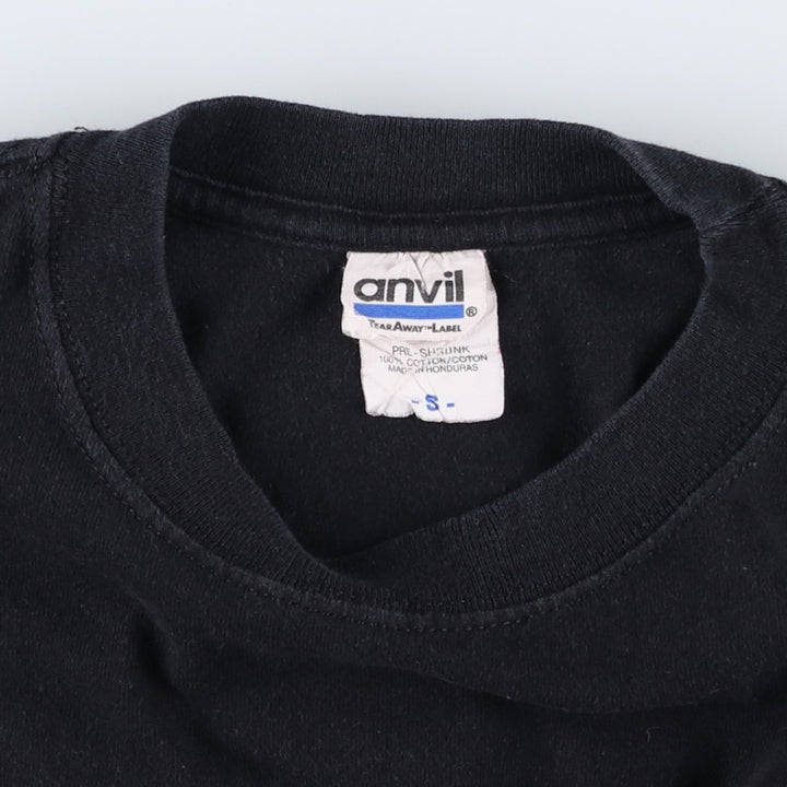 Anvil Long-Sleeve T-Shirt (Women's Size S) cotton black type Vintage Second Hand