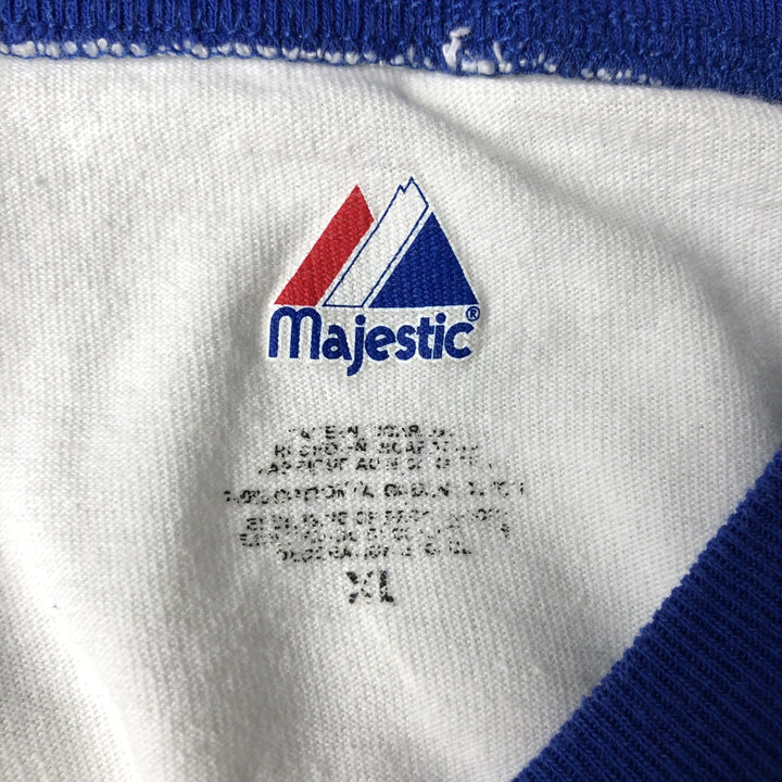 2000'S Majestic MLB Chicago Cubs 3/4 Sleeve Raglan T-Shirt, Women's Size XL (approx.) unclear white type Vintage Second Hand