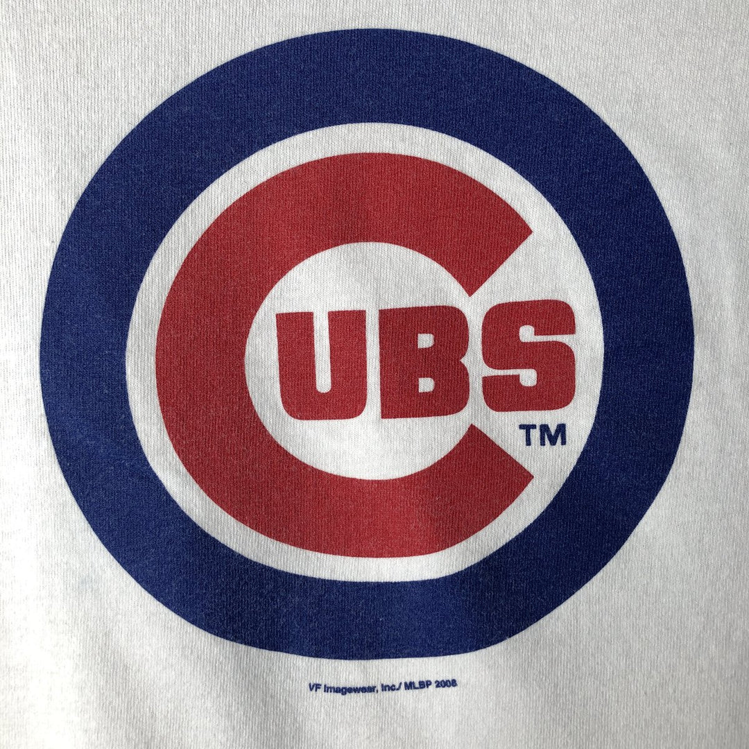 2000'S Majestic MLB Chicago Cubs 3/4 Sleeve Raglan T-Shirt, Women's Size XL (approx.) unclear white type Vintage Second Hand