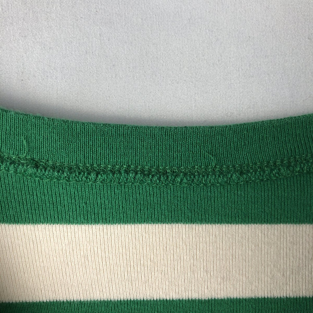 Ralph Lauren striped long-sleeved T-shirt (women's size S equivalent) unclear green type Vintage Second Hand