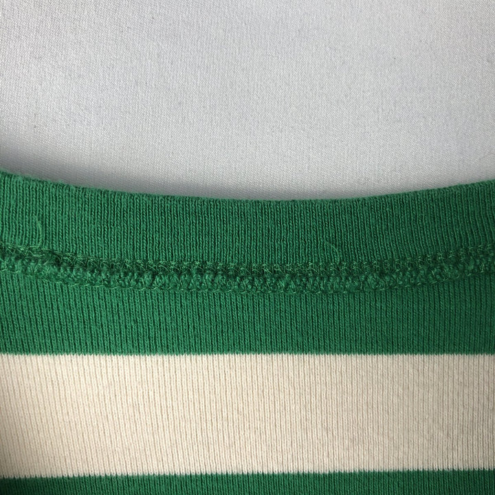 Ralph Lauren striped long-sleeved T-shirt (women's size S equivalent) unclear green type Vintage Second Hand