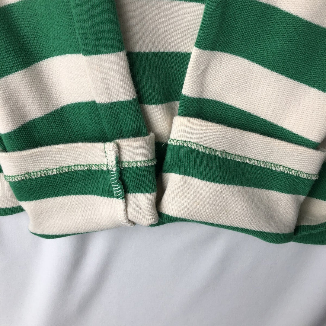 Ralph Lauren striped long-sleeved T-shirt (women's size S equivalent) unclear green type Vintage Second Hand