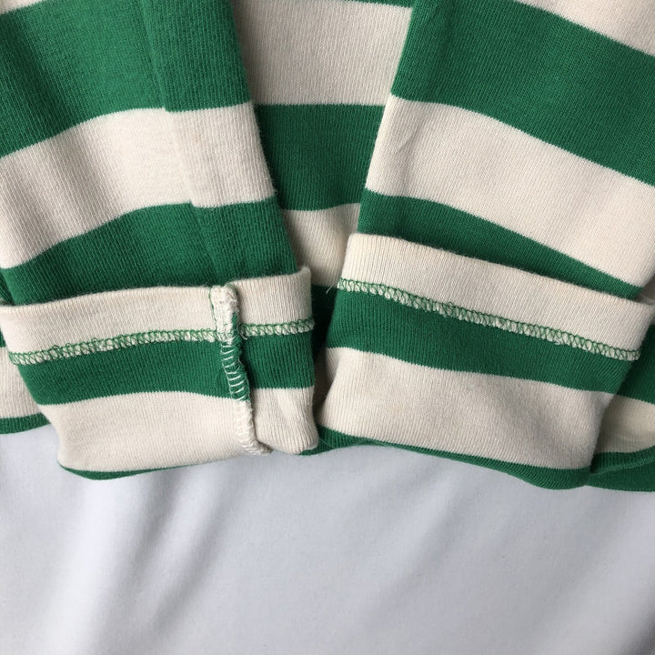 Ralph Lauren striped long-sleeved T-shirt (women's size S equivalent) unclear green type Vintage Second Hand