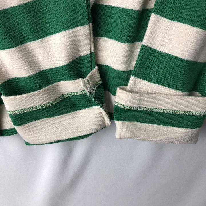 Ralph Lauren striped long-sleeved T-shirt (women's size S equivalent) unclear green type Vintage Second Hand