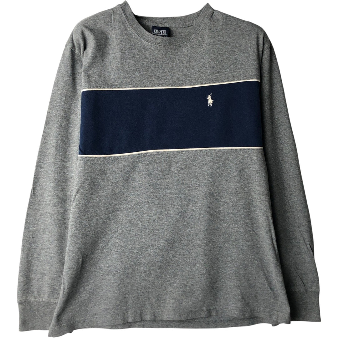 Ralph Lauren POLO by Ralph Lauren long-sleeved T-shirt, women's size L cotton gray type Vintage Second Hand