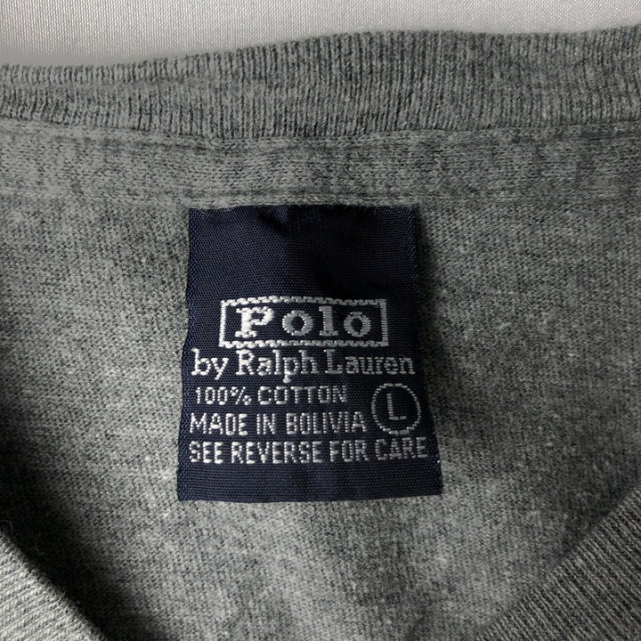 Ralph Lauren POLO by Ralph Lauren long-sleeved T-shirt, women's size L cotton gray type Vintage Second Hand