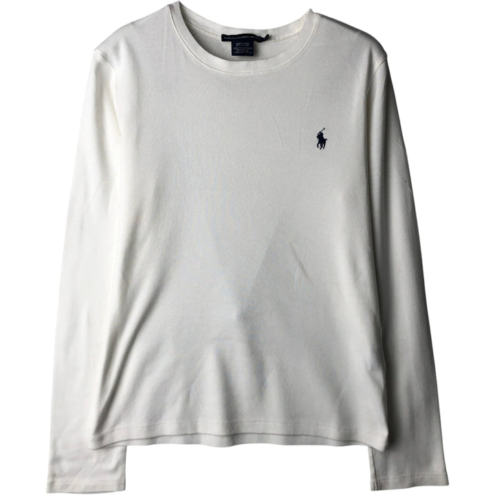 Ralph Lauren RALPH LAUREN SPORT Long T-shirt Long T Women's XL size cotton white type Vintage Second Hand