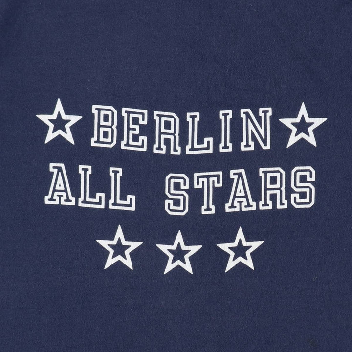 90'S Screen Stars Long-Sleeve T-Shirt, Made in USA, Women's Size S (Equivalent), Vintage cotton navy blue type Vintage Second Hand