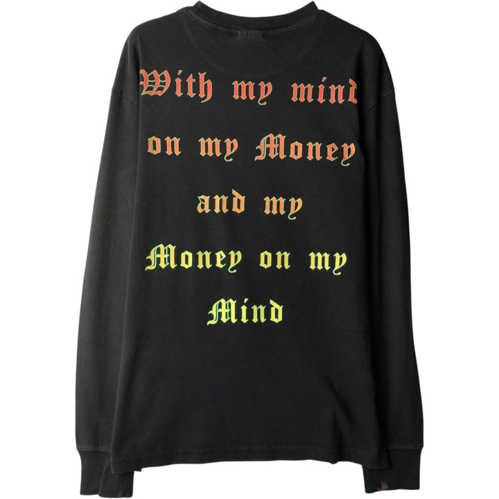 SNOOP DOGG Long-Sleeve Wrap T-Shirt (Men's XL equivalent) unclear black type Vintage Second Hand