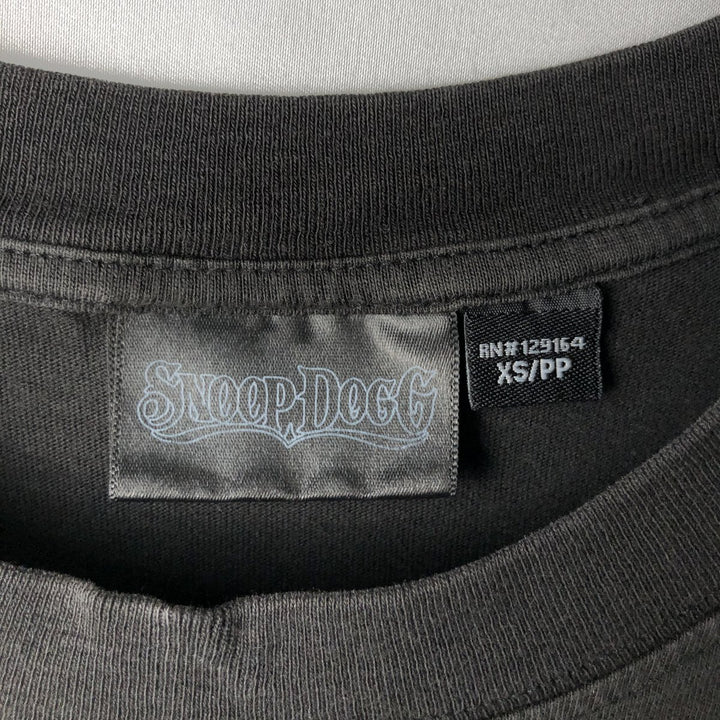 SNOOP DOGG Long-Sleeve Wrap T-Shirt (Men's XL equivalent) unclear black type Vintage Second Hand
