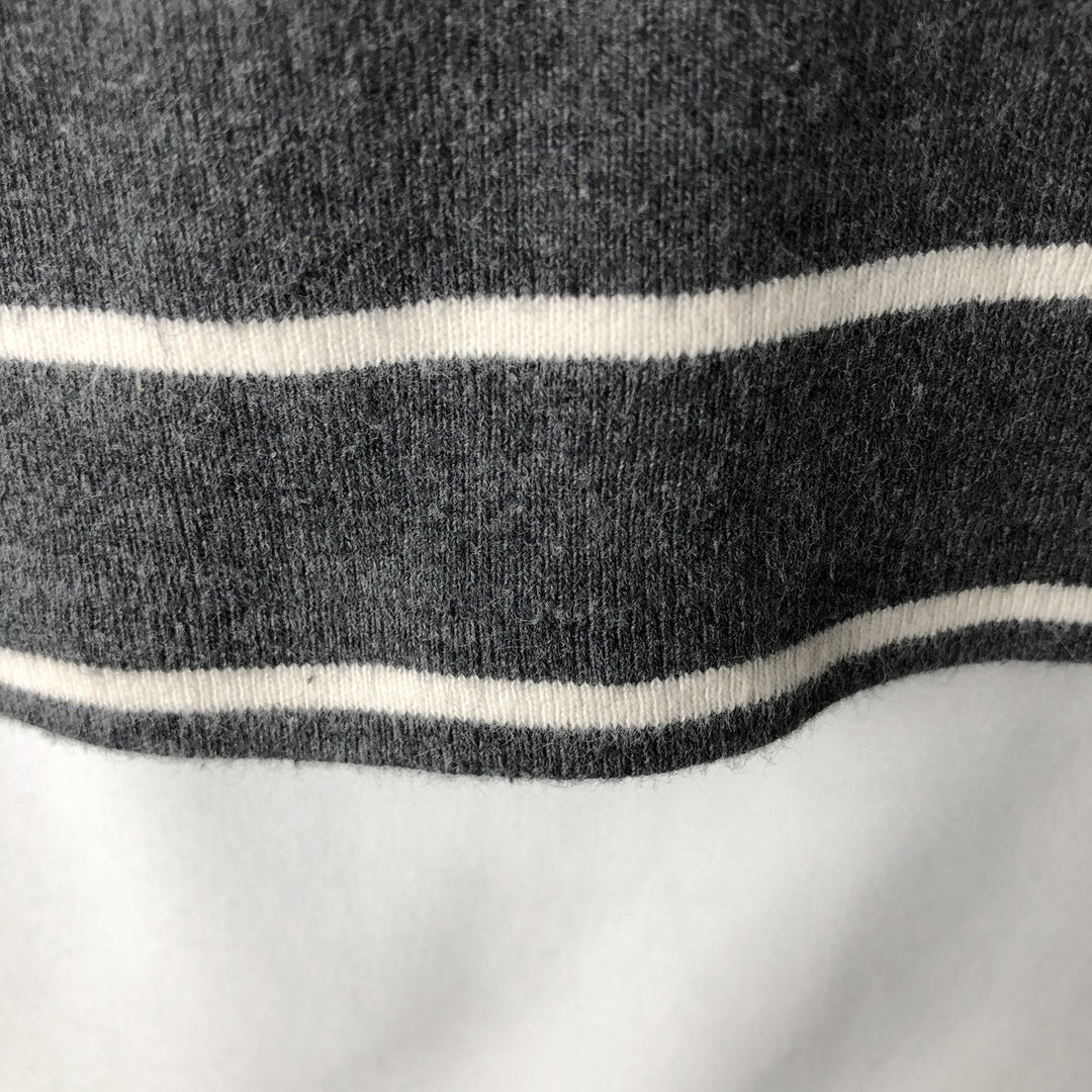 Ralph Lauren RALPH LAUREN SPORT Striped Pattern Long-Sleeve T-Shirt (Women's Size XL) cotton Charcoal Vintage Second Hand