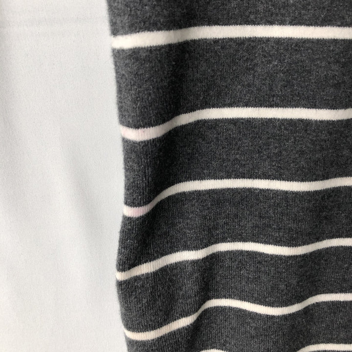 Ralph Lauren RALPH LAUREN SPORT Striped Pattern Long-Sleeve T-Shirt (Women's Size XL) cotton Charcoal Vintage Second Hand