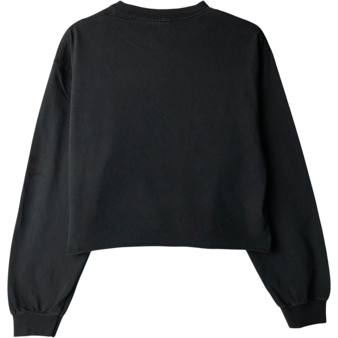 PULP FICTION Cut-off Movie Long-Sleeve T-Shirt (Women's Size M) cotton black type Vintage Second Hand