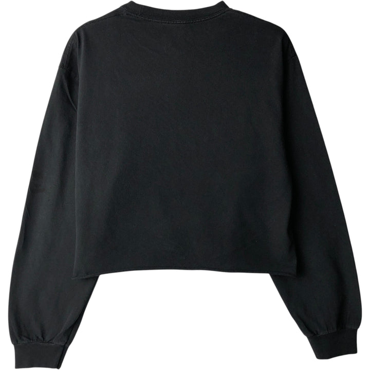 PULP FICTION Cut-off Movie Long-Sleeve T-Shirt (Women's Size M) cotton black type Vintage Second Hand