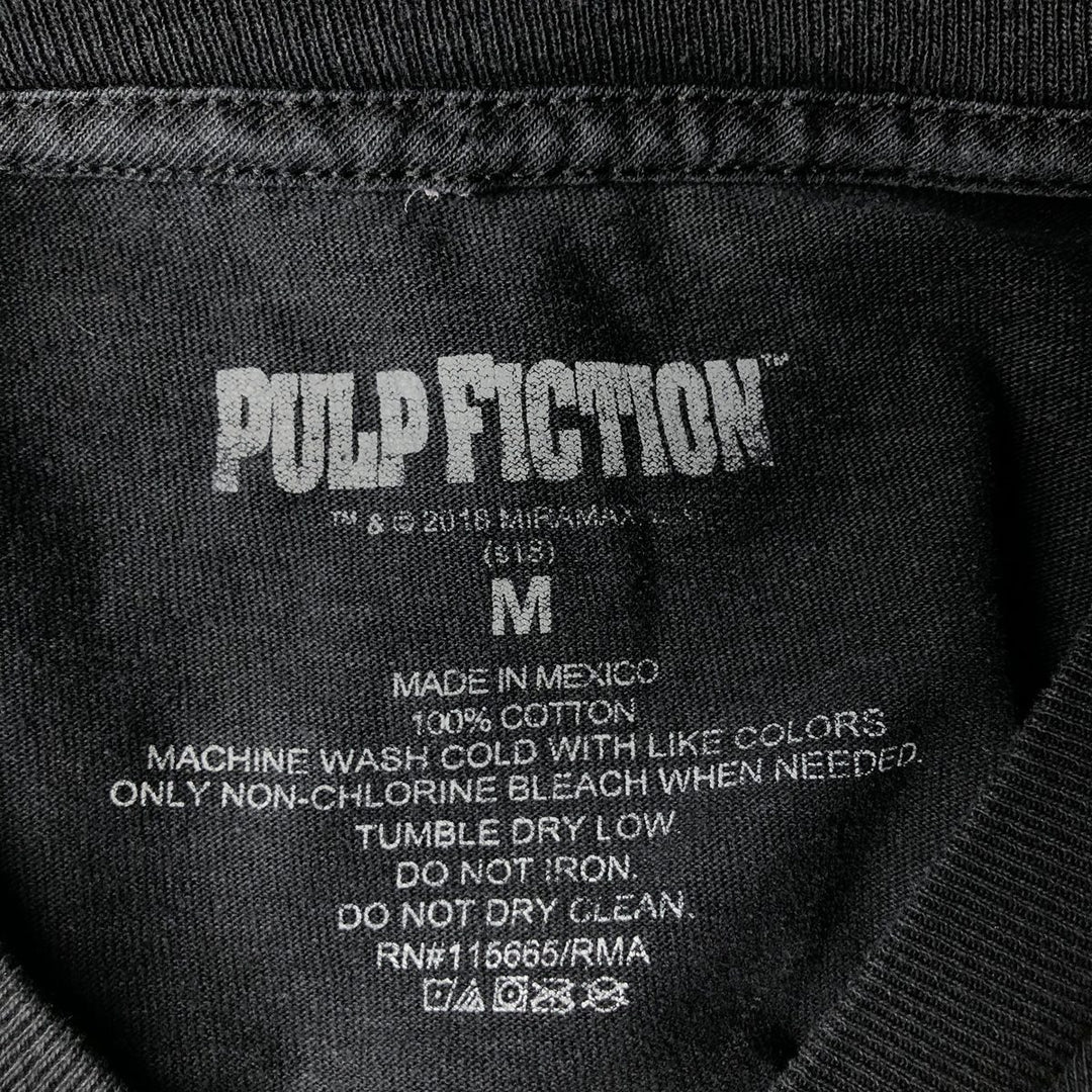 PULP FICTION Cut-off Movie Long-Sleeve T-Shirt (Women's Size M) cotton black type Vintage Second Hand