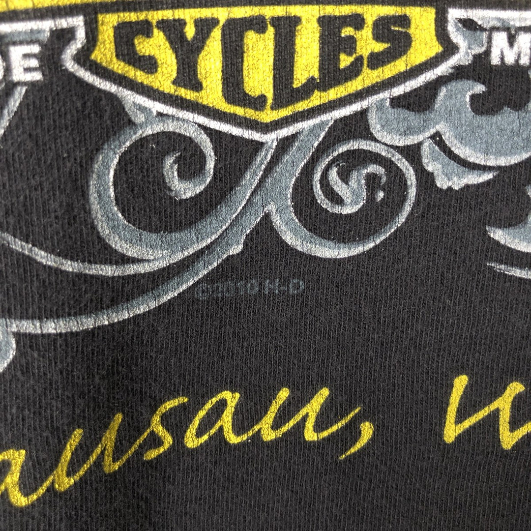 Harley-Davidson Long-Sleeve T-Shirt, Made in USA, Women's Size S (approx.) cotton black type Vintage Second Hand